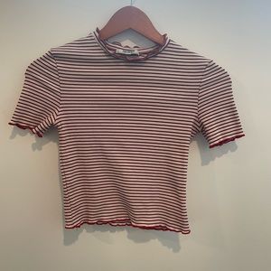 Zara striped crop top